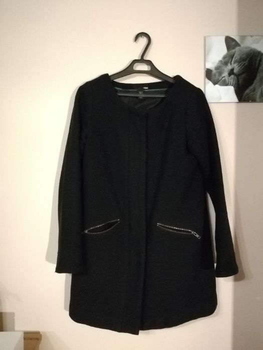 Płaszcz modny H&M XS czarny, klasyczny