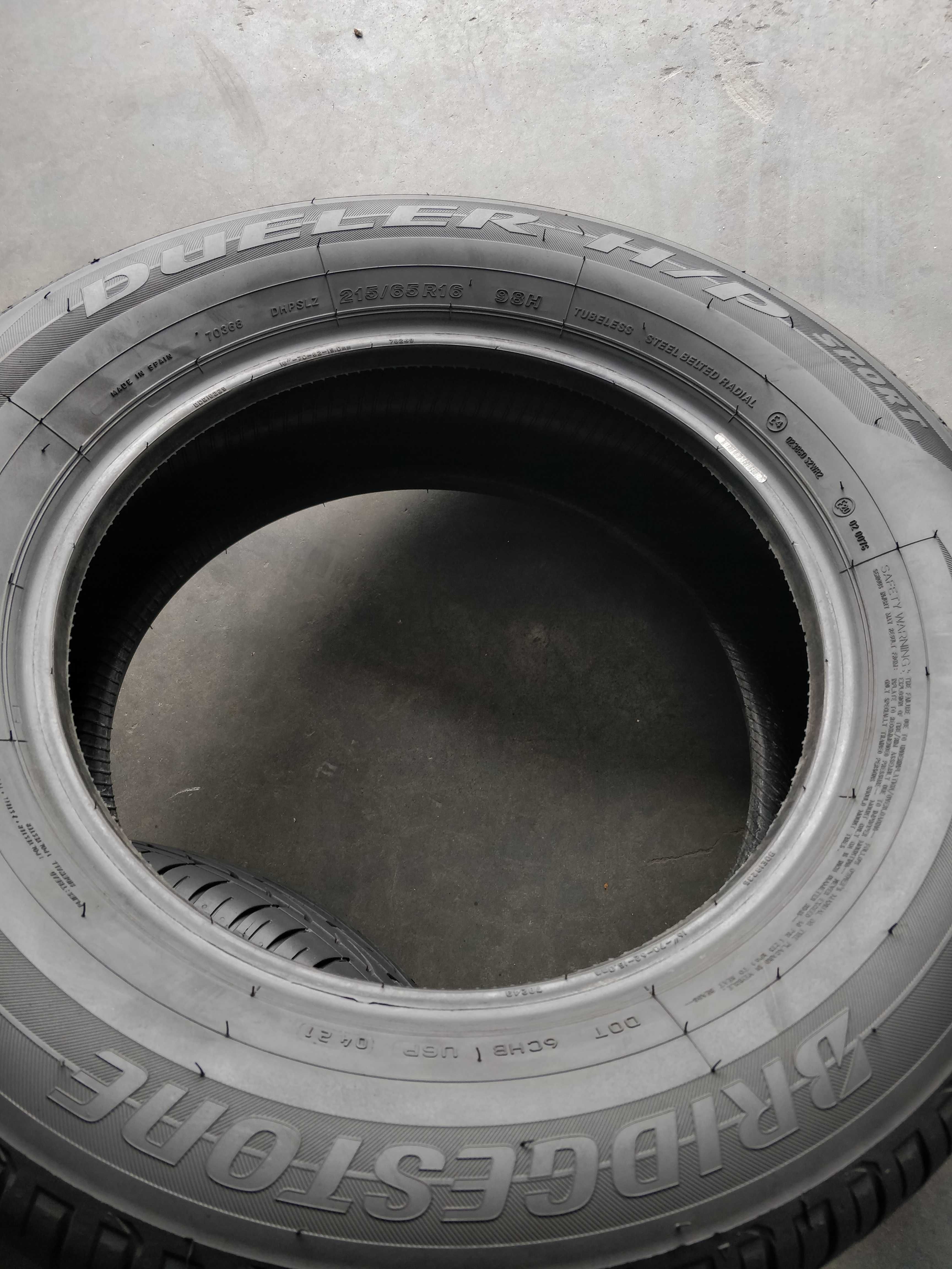 4шт 215/65 r16 літні шини Bridgestone dueler HP Sport