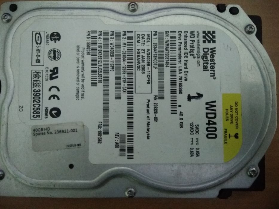 Disco Rígido 3.5  de 40 Gb IDE