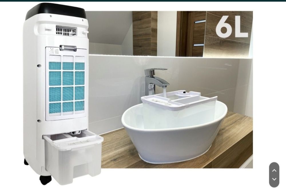 Klimatyzator wodny,hybrydowy 4w1 klimator,nawilżacz,cyrkulator,,oczysz