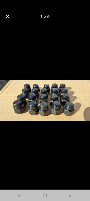 Nakrętki Czarne felgi aluminiowe Kia ,Mazda ,Hundayi Mitsubishi 12x1,5