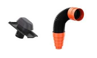 Kominek wentylacyjny sanitarny fi125 Roben Piemnot Grafit + Rura