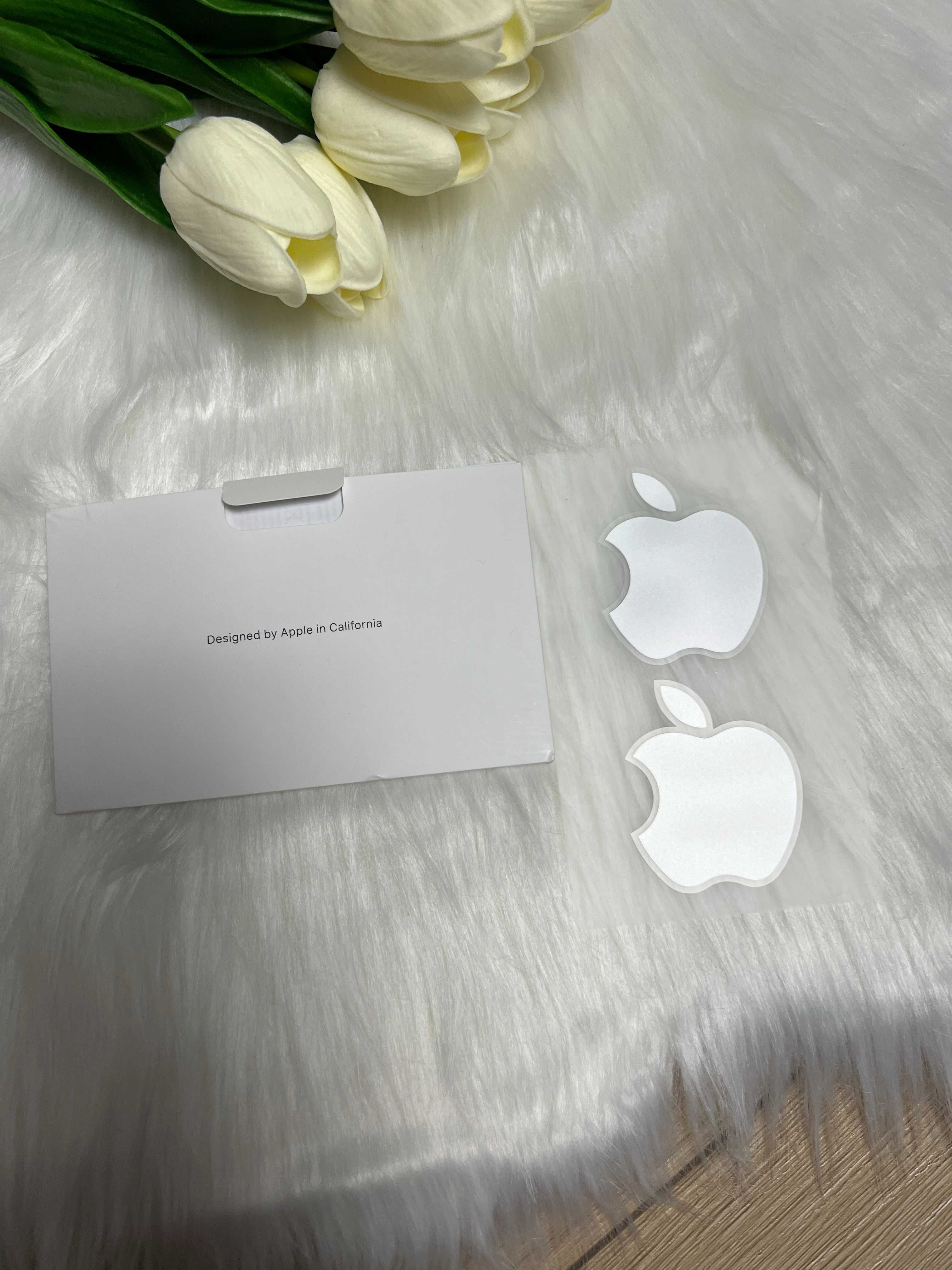 NOWE Oryginalne 2 szt naklejki jabłuszko Iphone z mcbook