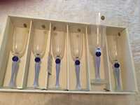 Conjunto 6 flutes Cristal D'Arques, sem uso