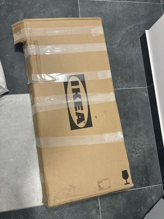 Hemnes Szafka z lustrem i drzwiami, biały, 83x16x98 cm