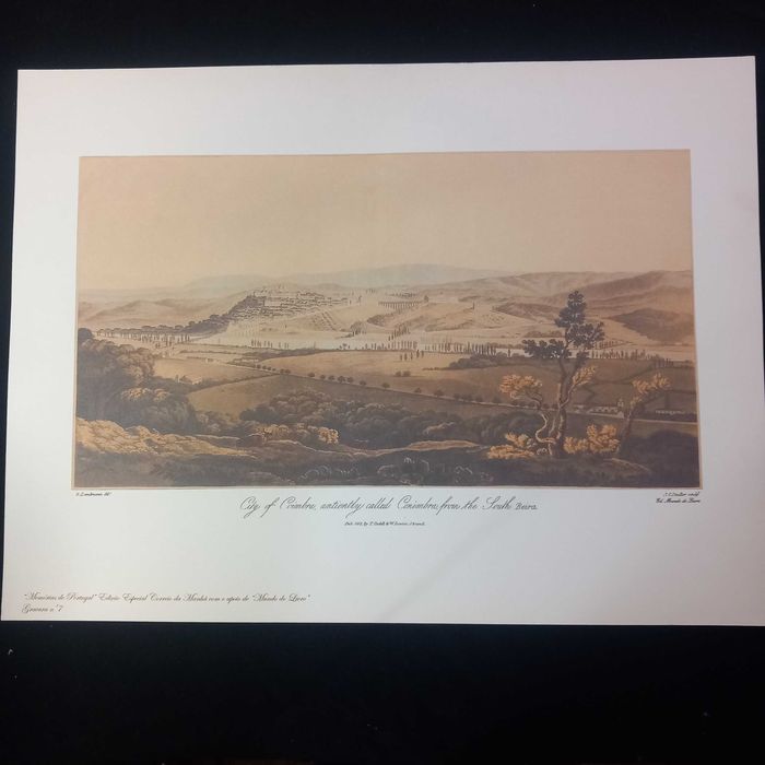Gravura da cidade de Coimbra