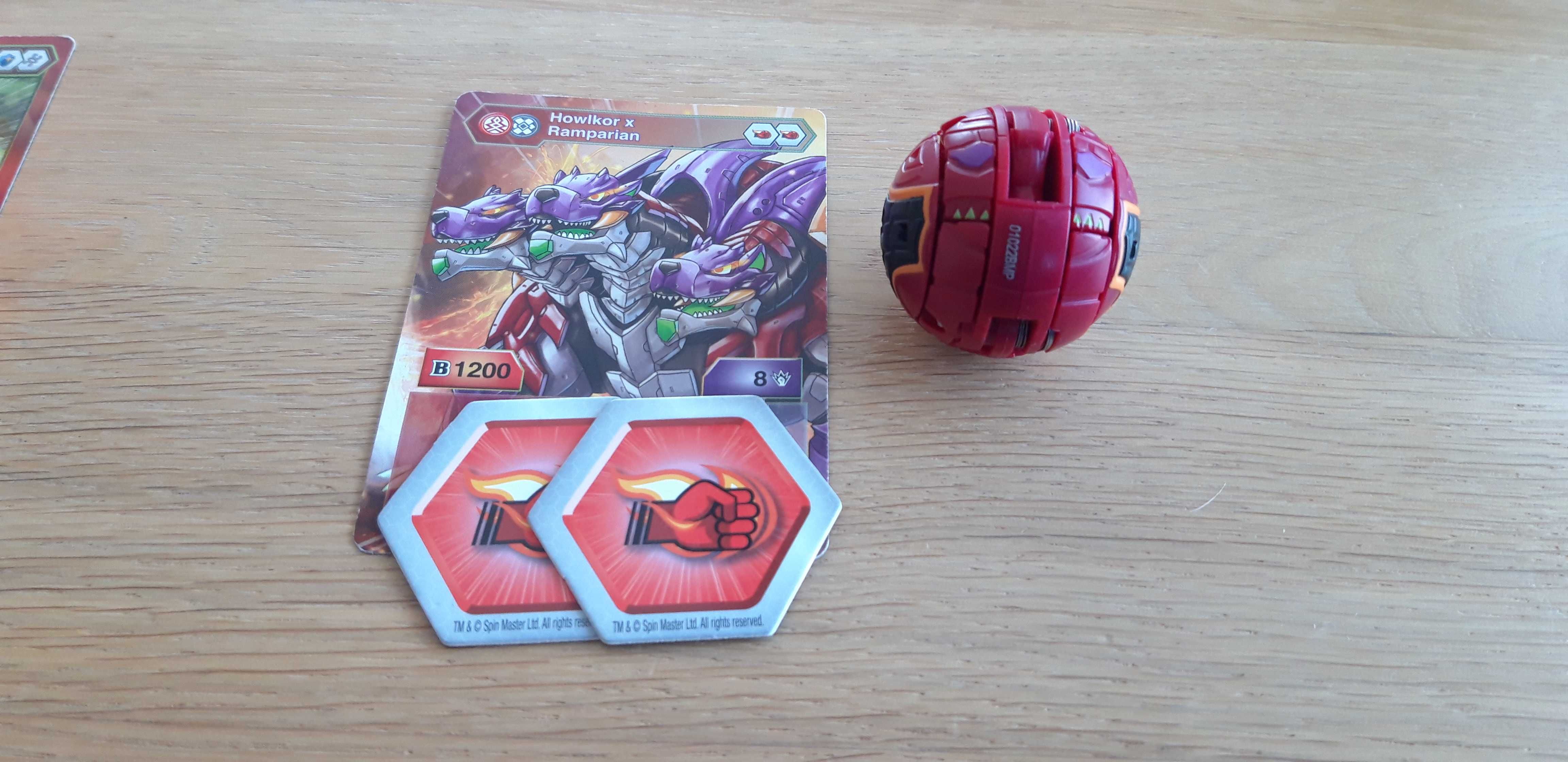 Bakugan Howlkor x ramparian czarny x czerwony