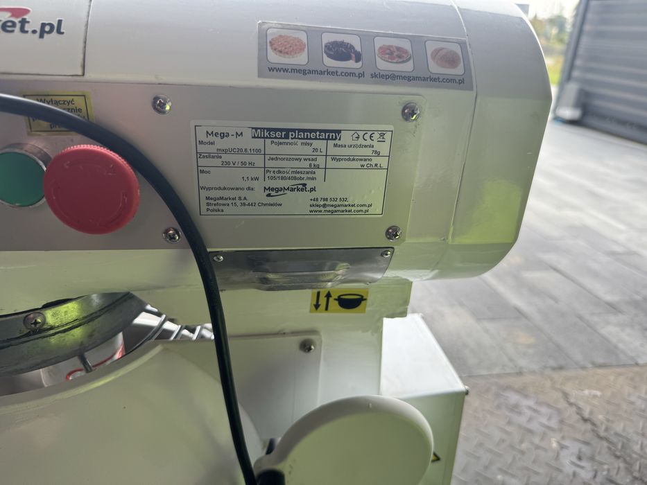 Robot planetarny z misą 20L + mieszadlo