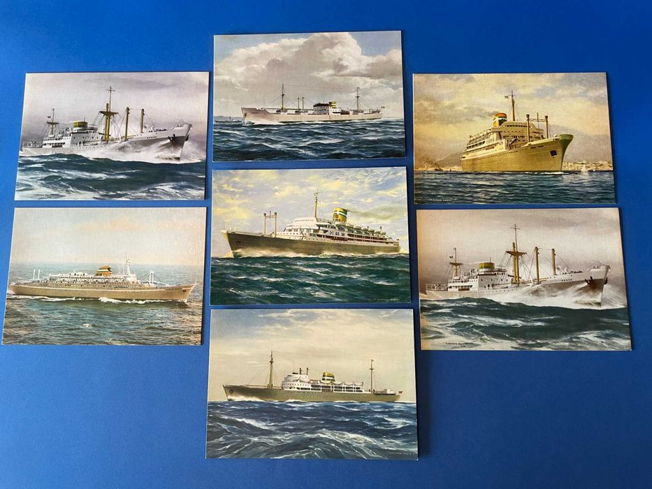 Lote 7 Postais Originais - Companhia Colonial de Navegação, Anos 60