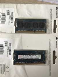 2 Memorias RAM 2GB usadas