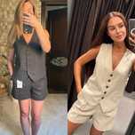 Костюм льняний шорти і жилетка Zara