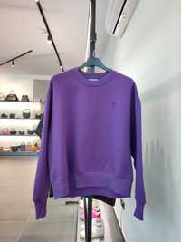 Світшот AMI Paris Oversized Cotton Fleece Sweatshirt Purple