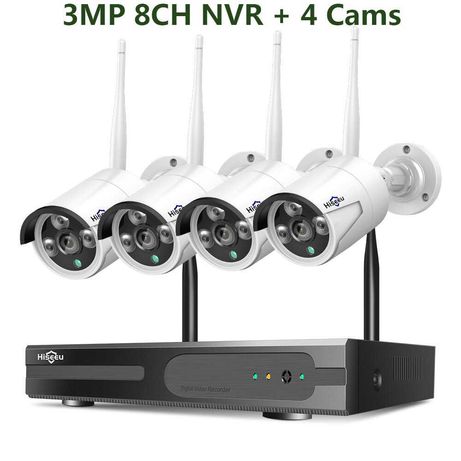 [NOVO] Sistema Vídeo Vigilância Wi-Fi [4 / 8 Câmaras 1080P 3 MP] CCTV