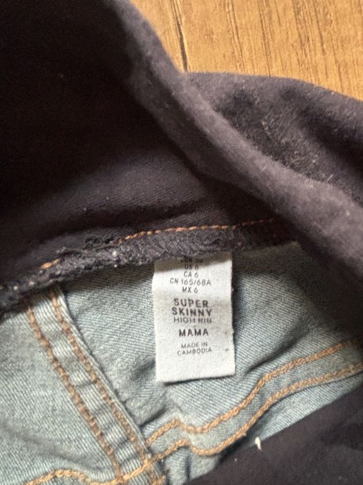 Spodnie jeansy ciążowe hm mama r. 36