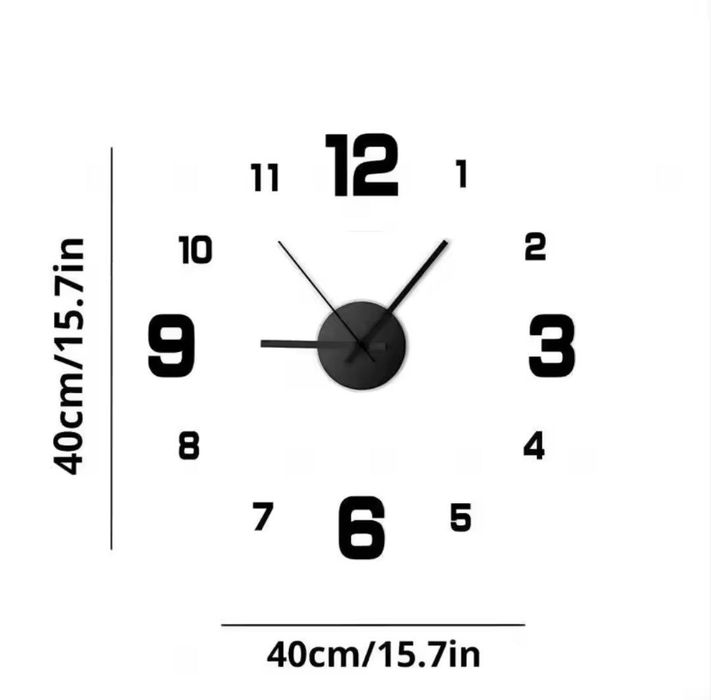 Годинник настінний 3D 40*40 см арабські цифри