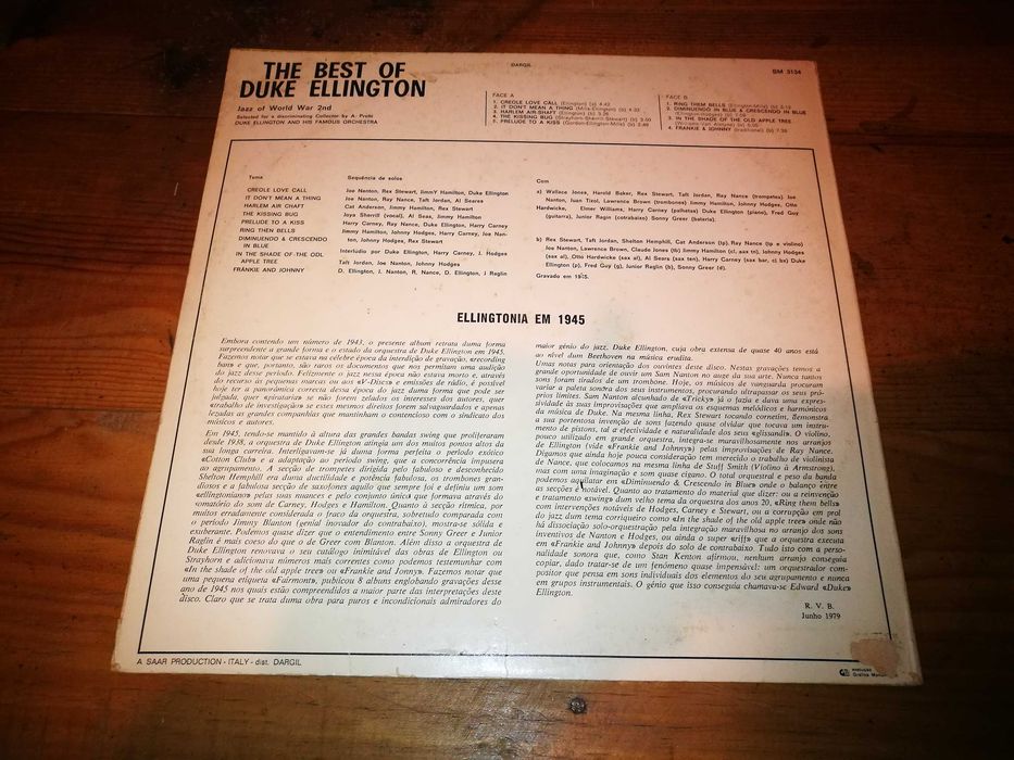 DUKE ELLINGTON-The Best Of Duke Ellington–Ed POR–1972 LP