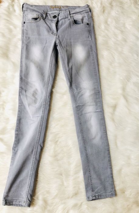 Just Cavalli jeansy cyrkonie czarna s spodnie szare rurki s