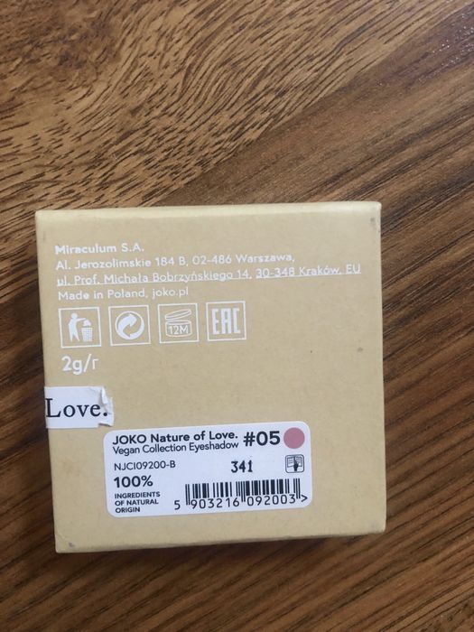 Cień do powiek Joko nature of love vegan collection eyeshadow nr 05