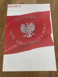 Plakat PRL 22 lipca Święto Odrodzenia Polski