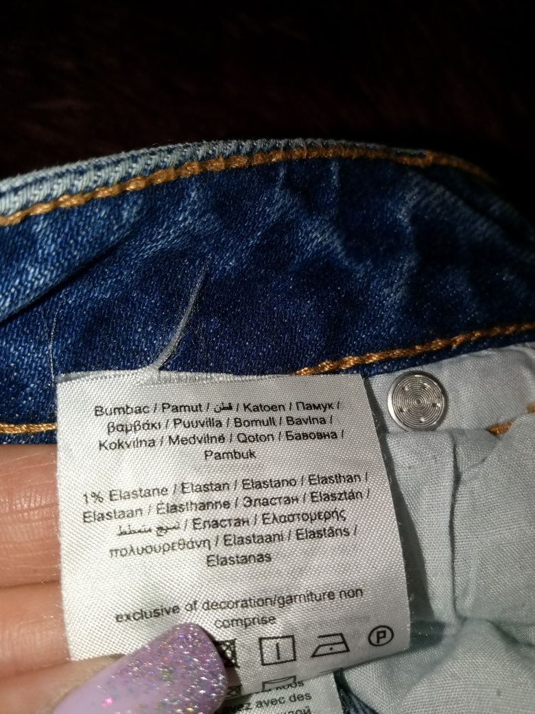 Джинси жіночі mom  бренду ONLY  приємного блакитного кольору, р.26/27