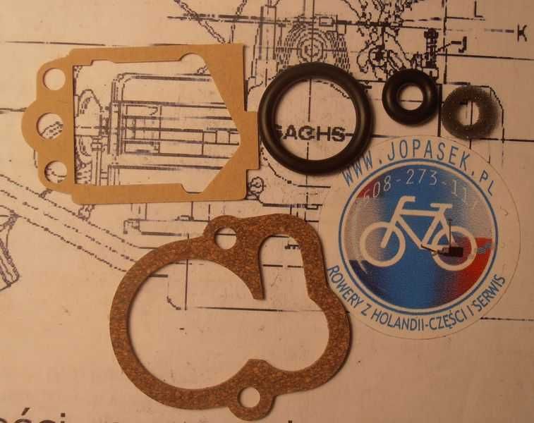 Komplet uszczelek papierowych gaźnik BING rower sachs 301A