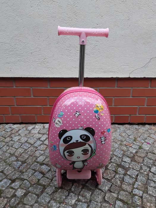 Hulajnoga 2w1 balansowa trójkołowa z walizką. Koła LED. Stan: bdb+.