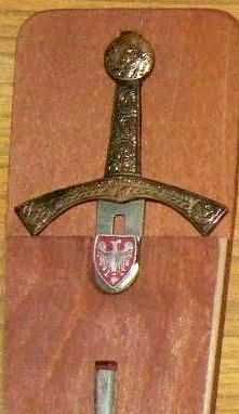 Miniatura 25 cm Szczerbiec miecz koronacyjny, replika Cepelia