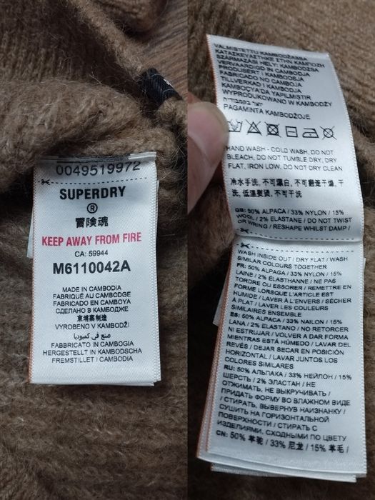 Superdry Alpaca blend джемпер светр кофта альпака шерсть