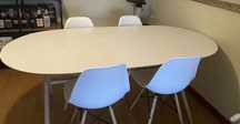 Mesa Jantar Oval + 4 cadeiras