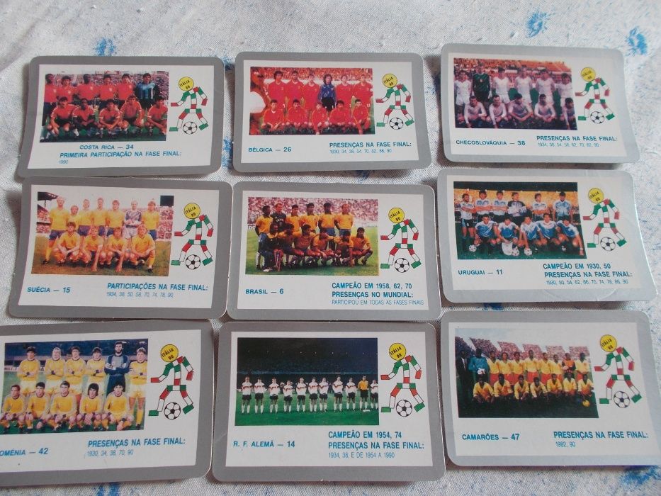calendários panini 1990
