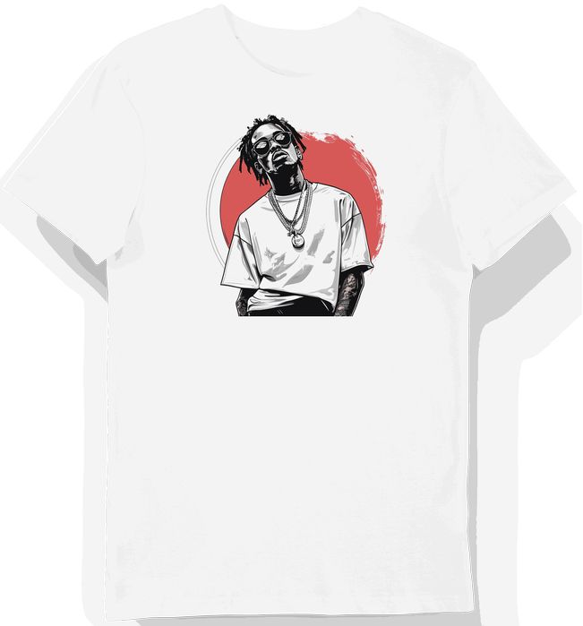 Koszulka męska biała z grafiką trap 3XL