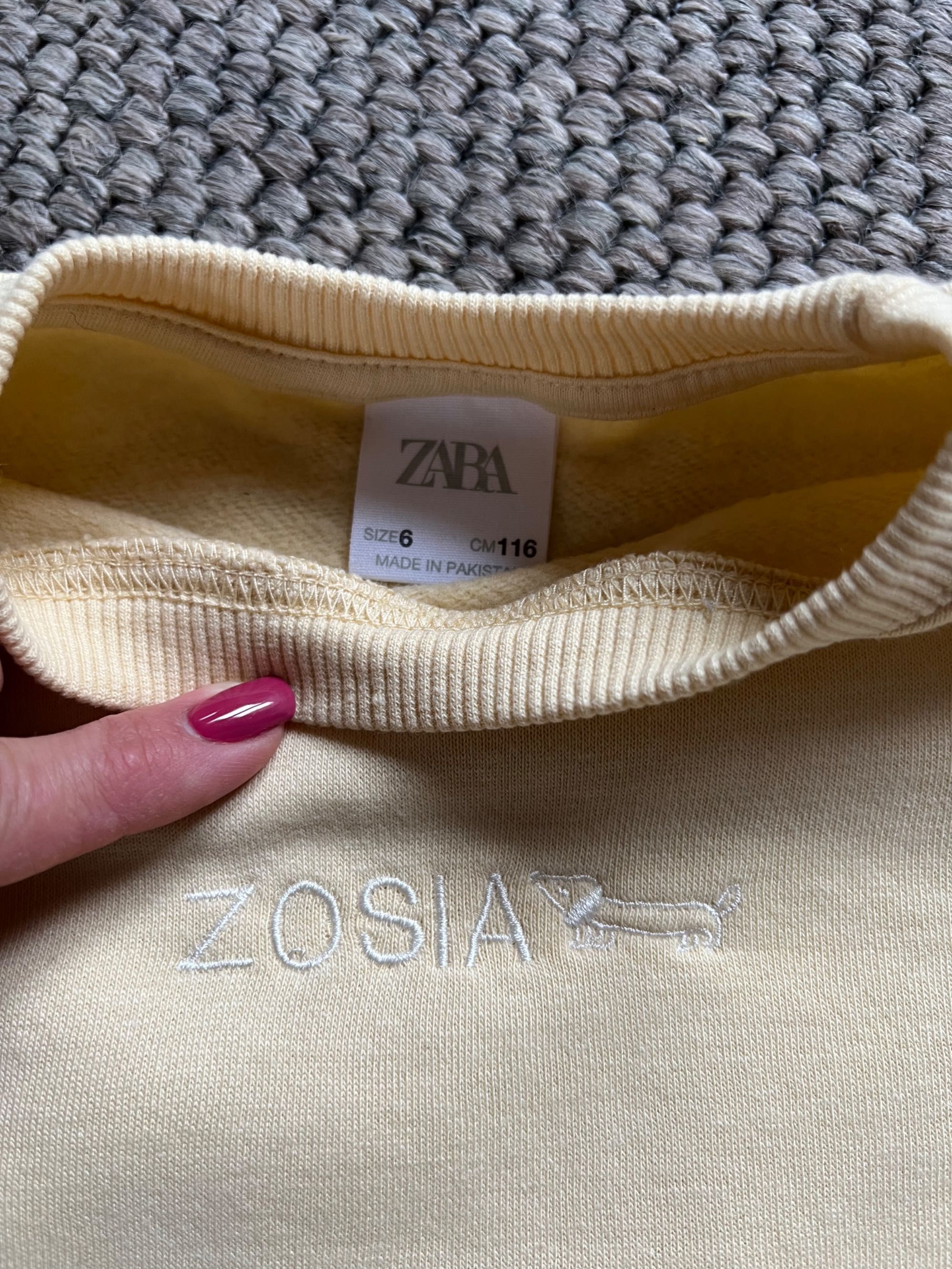 Bluza Zara 116cm imię ZOSIA