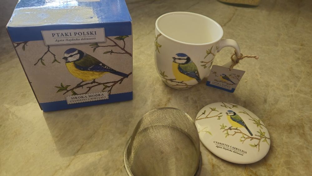 Kubek ceramiczny z zaparzaczem