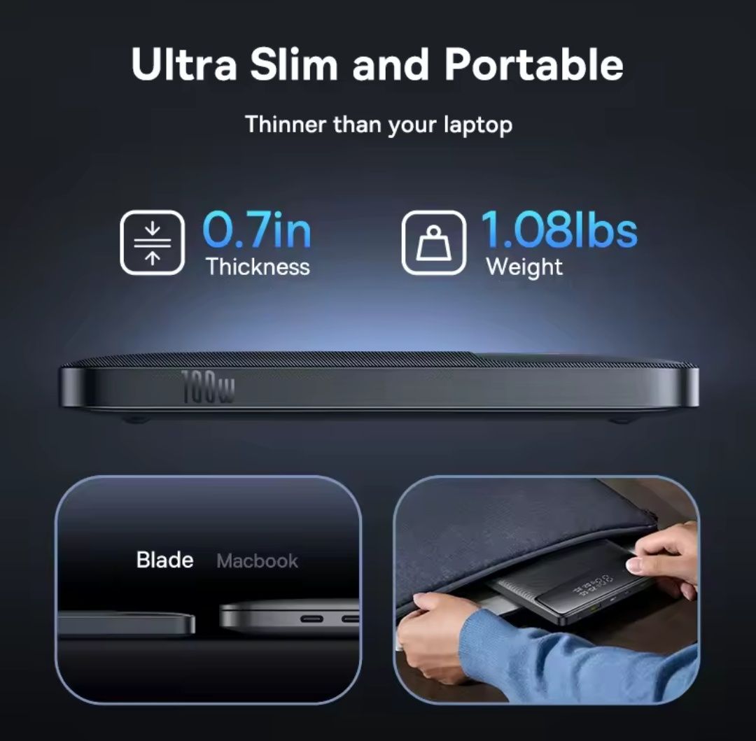 Повербанк BASEUS Blade H1 Lite Power Bank 20000 мАг 100вт акамулятор