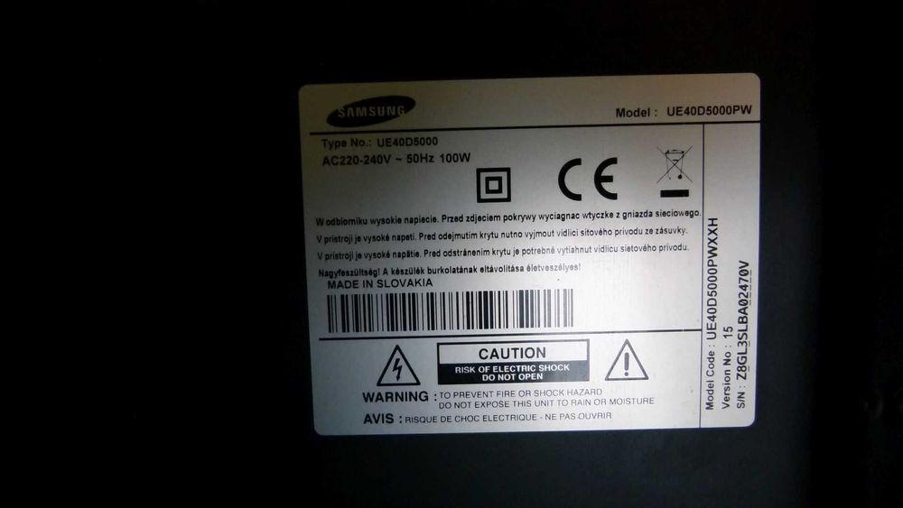 Telewizor Samsung 40'' UE40D5000 LED DLNA HDMI LAN SPRAWNY