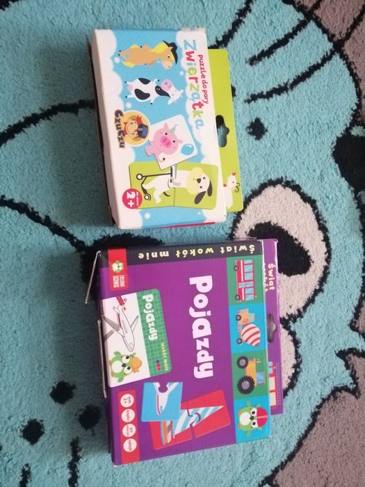 Książeczki puzzlowe Disney i puzzle czuczu puzzle zwierzątka, auta