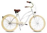 Rower miejski beach Cruiser RoyalBi CARAMEL damski damka 26 / 28 Biały