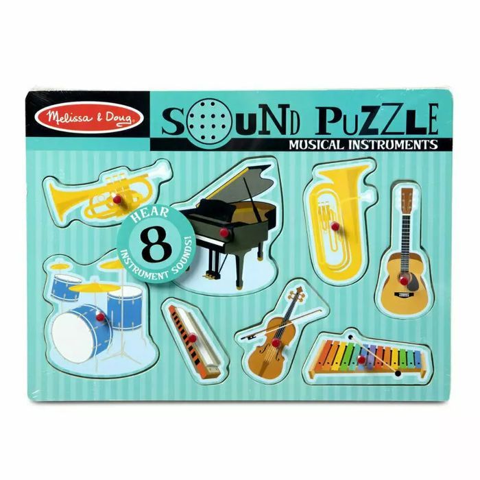 MELISSA Puzzle drewniane z dźwiękami Instrumenty muzyczne 00732