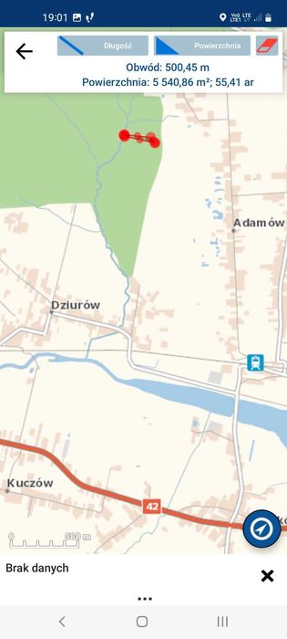 Działki leśne w miejscowości Dziurów obok Starachowic