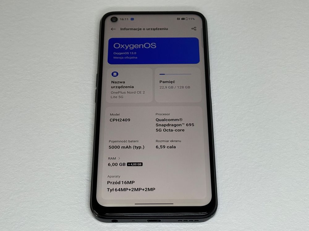 OnePlus Nord CE 2 Lite 5G - 6GB/128GB - faktura VAT 23%