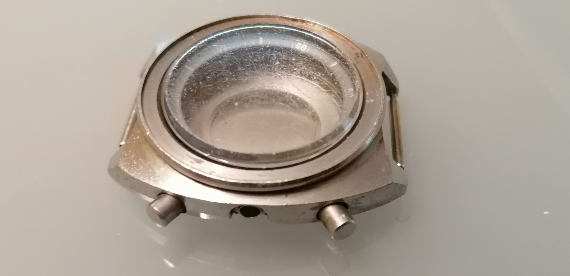 Caixa aço de cronógrafo