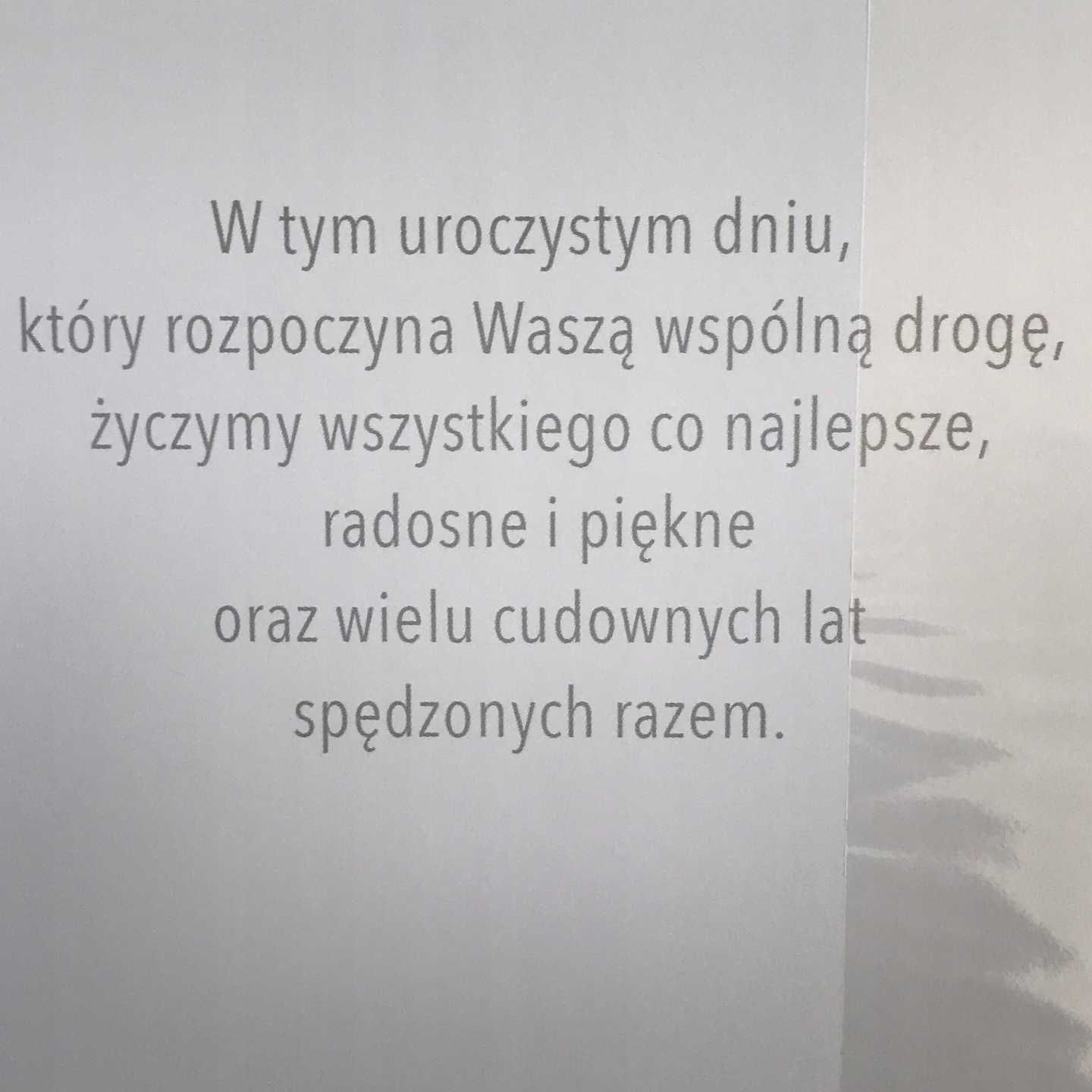 Kartka 15x15cm Ślub W Dniu Ślubu życzenia +koperta do wyboru wzór