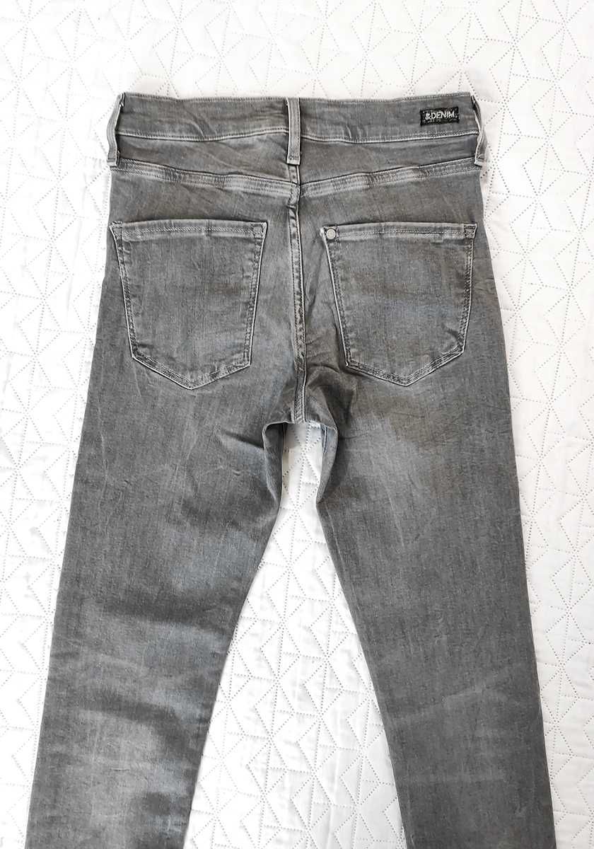 jeansy skinny H&M 36 S / 34 XS szare rurki