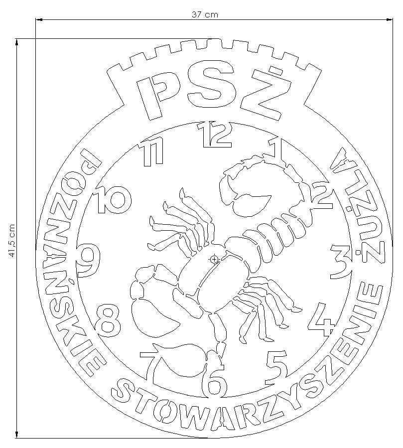 Zegar Poznań PSŻ Żużel dla kibica