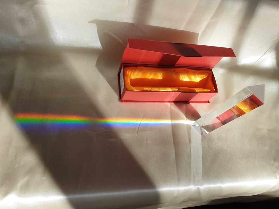 Prisma refractário de 15 cm em cristal com estojo