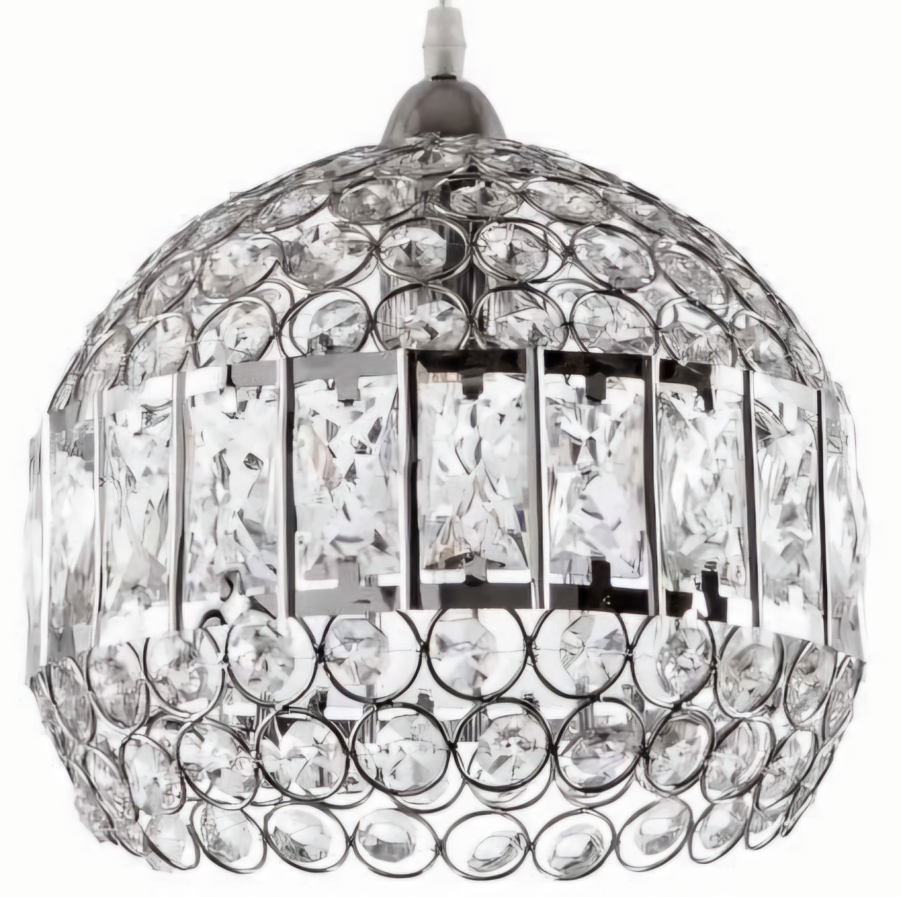 Lampa wisząca KRYSZTAŁY Klosz żyrandol kryształowy z kryształami