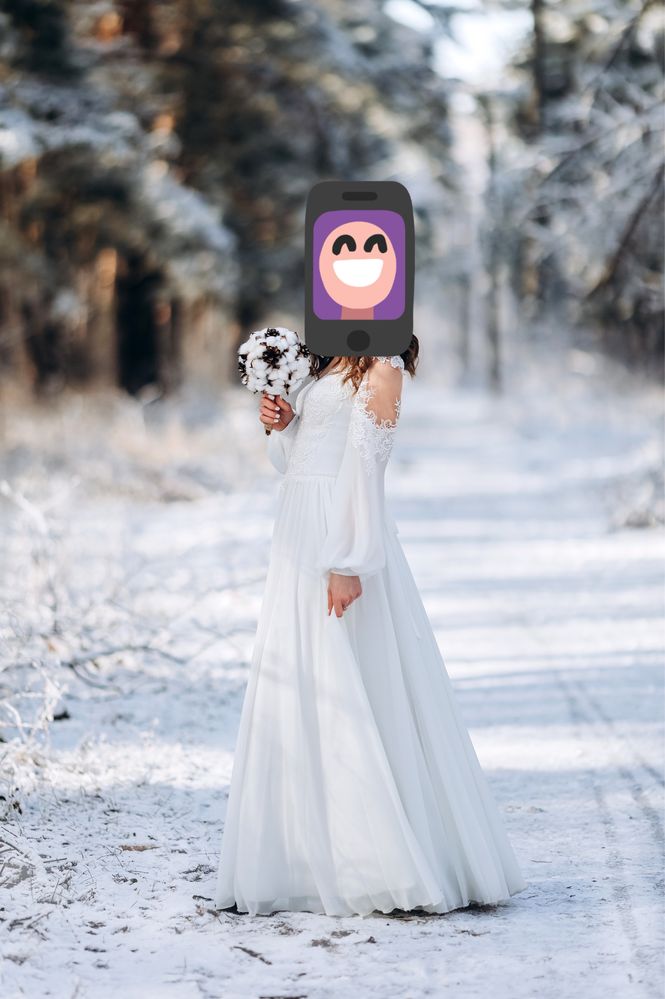 Сукня весільна Anabel, з рукавами, на весь зріст