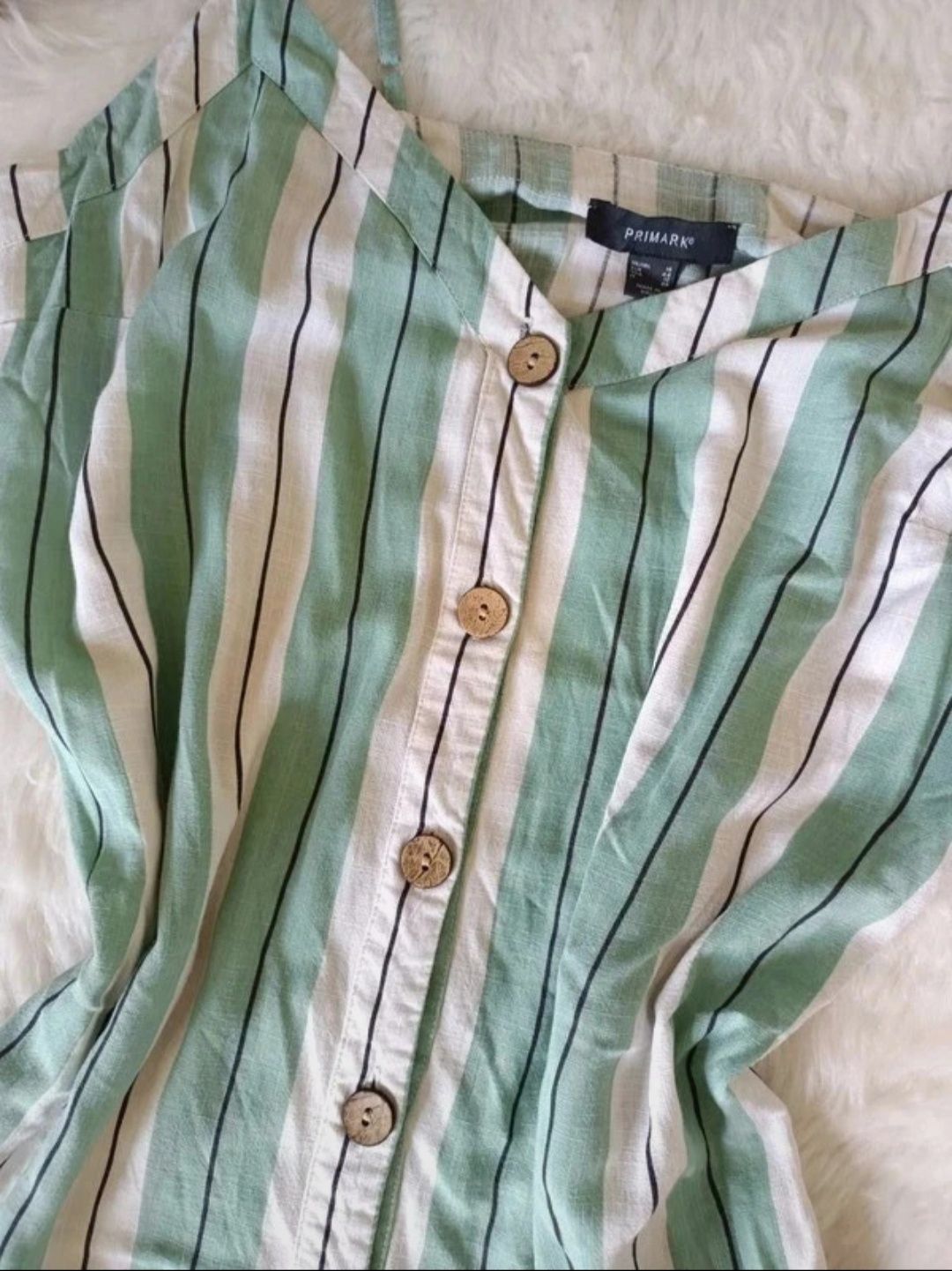 Letnia sukienka w paski  ramiączka wiskoza L XL
