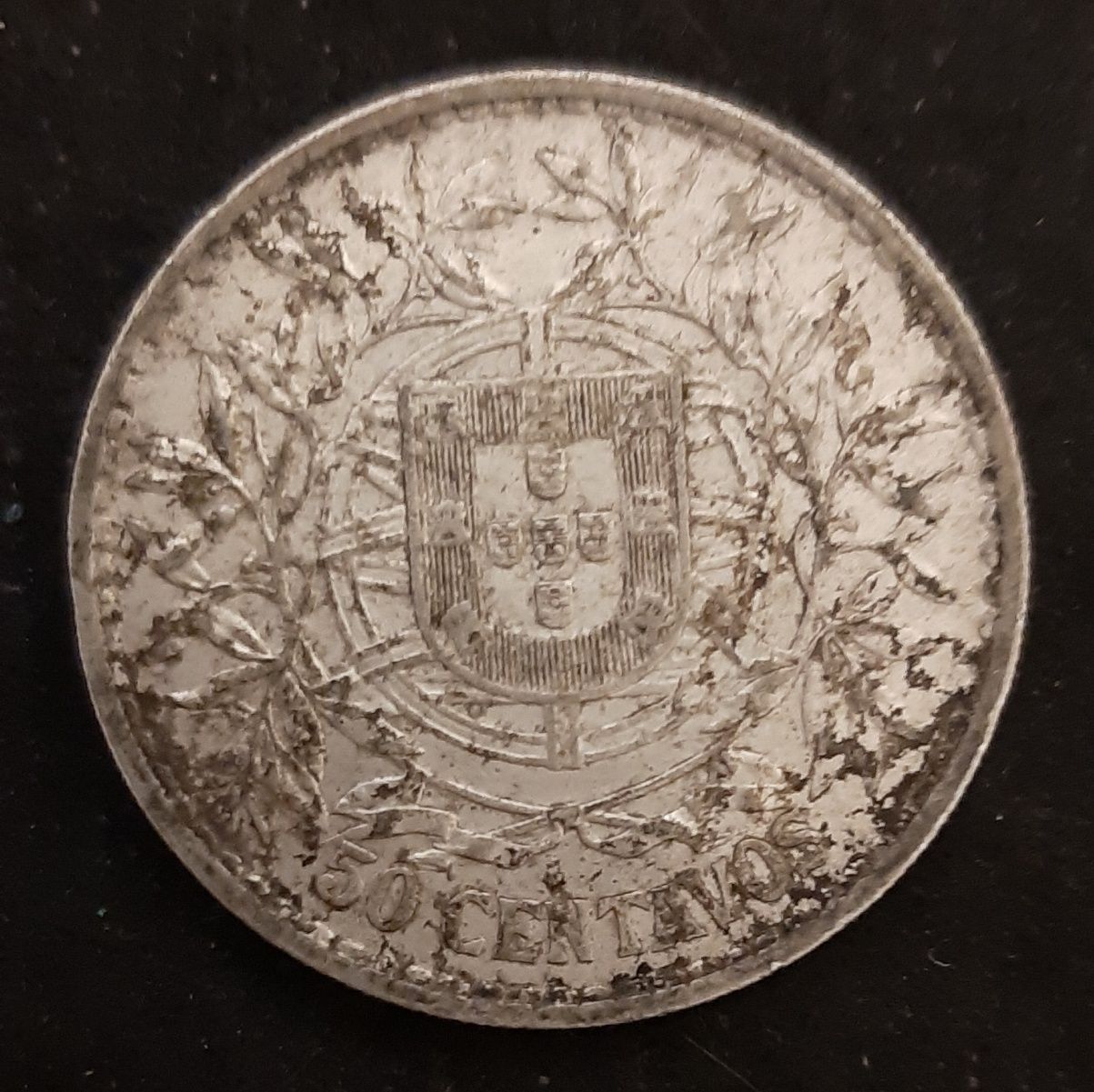 Moeda Prata 50 Centavos 1914