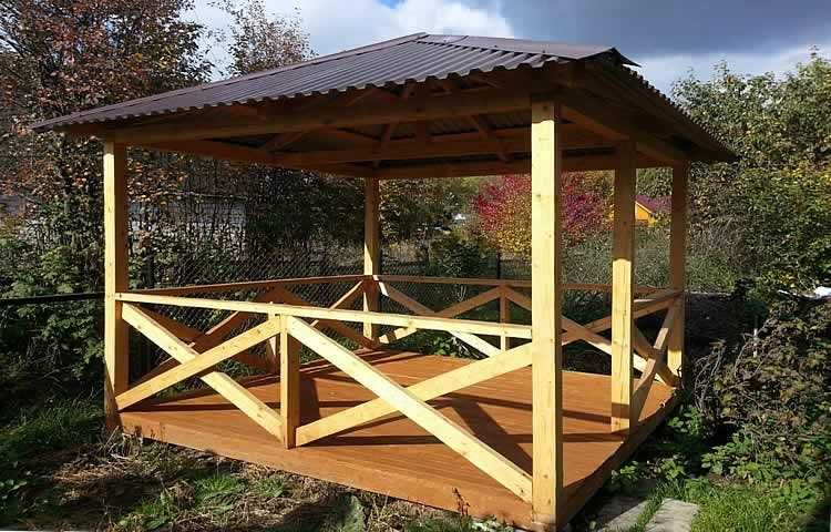 Коттеджи, дома, беседки, дачи, террасы из дерева.
